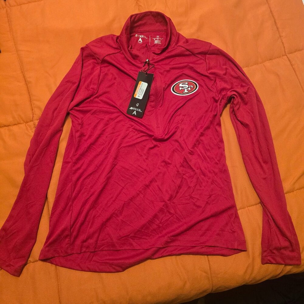 Antigua Woman NFL SF 49ers 1/4 zip sweater